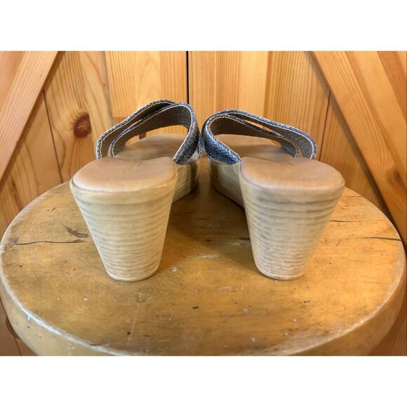 A. Giannetti Women Shoes sandals Gray Slide wedge Size 8 - Picture 4 of 8